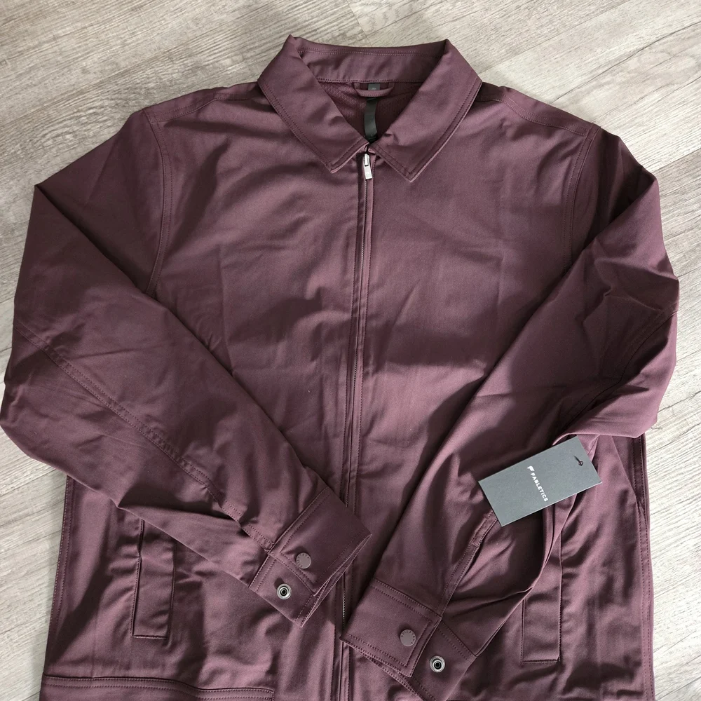 Fabletics Men's Zip Jacket in Plum